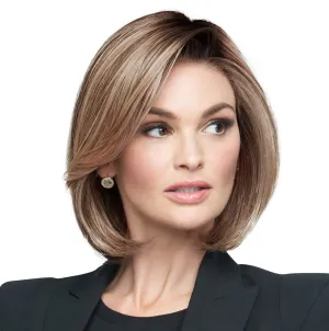 Raquel Welch Portrait Mode Soft Smooth Layered Chin Length Bob Wig by Hairuwear, Average Cap, RL12/22SS Cappuccino