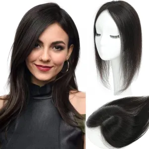 Real Human Hair Toppers for Women - No Bangs, Premium Remy Hair, 14 inch