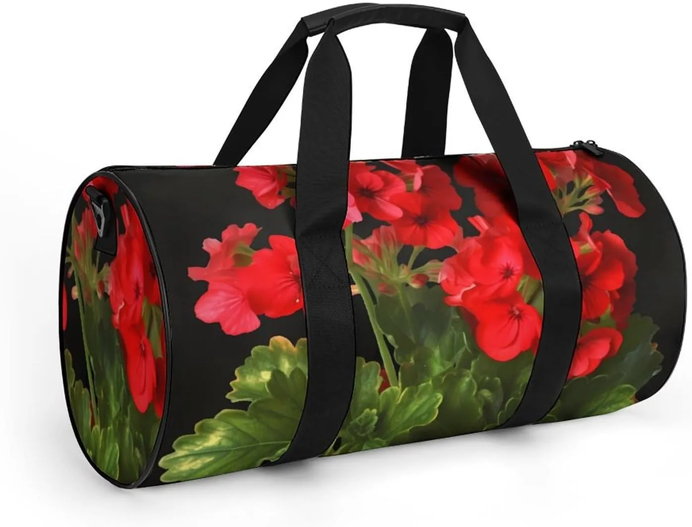 Red Geraniums Duffel Bag for Men Women Gym Bag Sports Small Overnight Bag for Travel Weekender, 17.7in/9in/9in, XB0606009