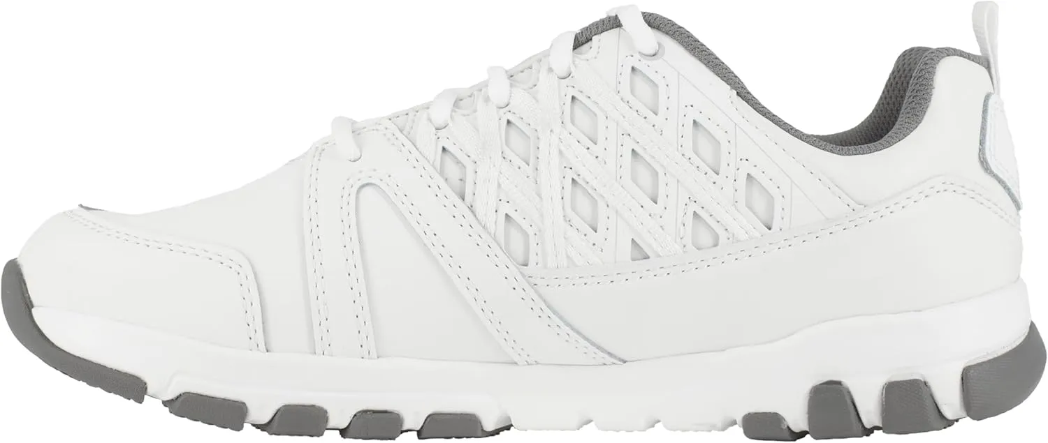 Reebok Work Men's RB4015 Sublite Athletic Soft Toe Work Shoe Black with Grey Trim Safety