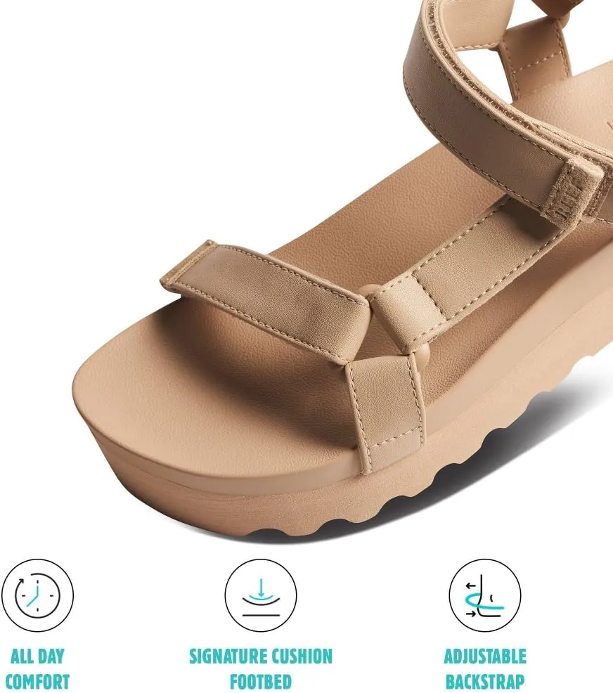 REEF Cushion Rem Hi Women's Platform Sandal, Adjustable Strap, Arch Support and Heel Cupping