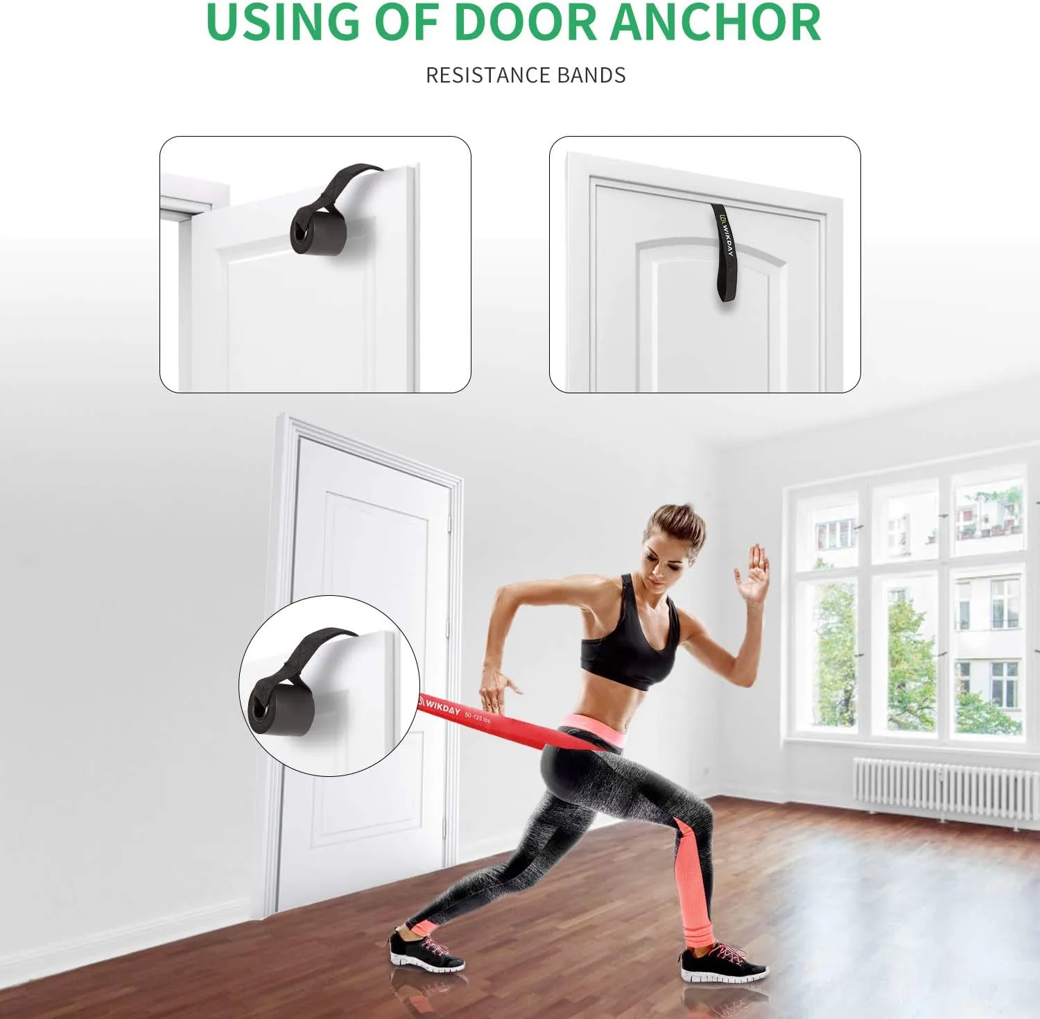 Resistance Bands, Pull Up Bands, Workout Bands for Exercise, Thick Heavy Resistance Band Set with Door Anchor, Elastic Bands for Body Stretching, Crossfit Training at Home/Gym Men & Women Women