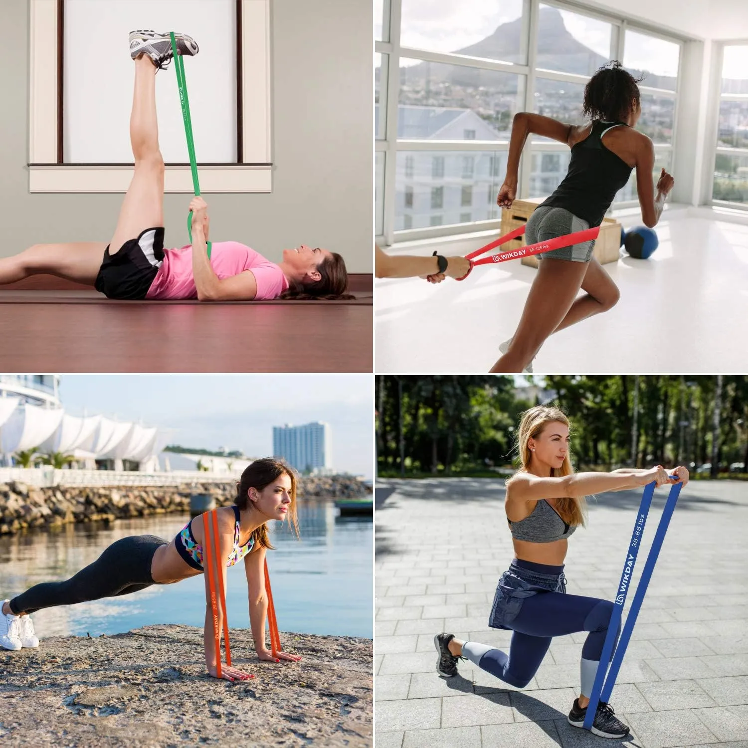 Resistance Bands, Pull Up Bands, Workout Bands for Exercise, Thick Heavy Resistance Band Set with Door Anchor, Elastic Bands for Body Stretching, Crossfit Training at Home/Gym Men & Women Women