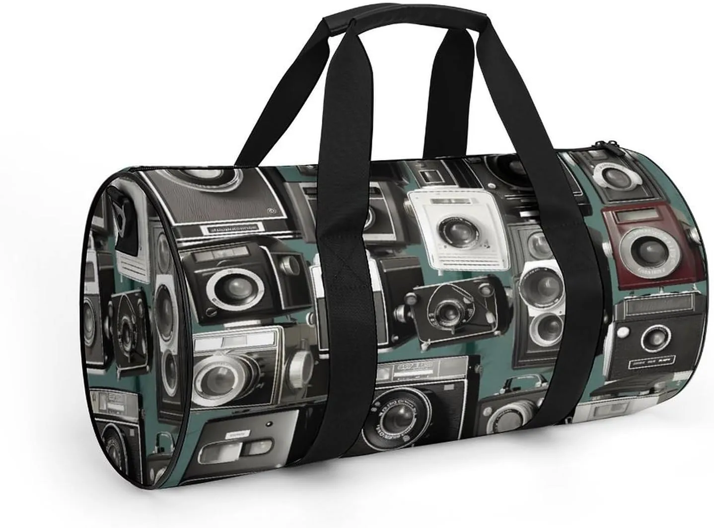 Retro Cool Camera Collection Duffel Bag for Men Women Gym Bag Sports Small Overnight Bag for Travel Weekender, 17.7in/9in/9in, XB0606009