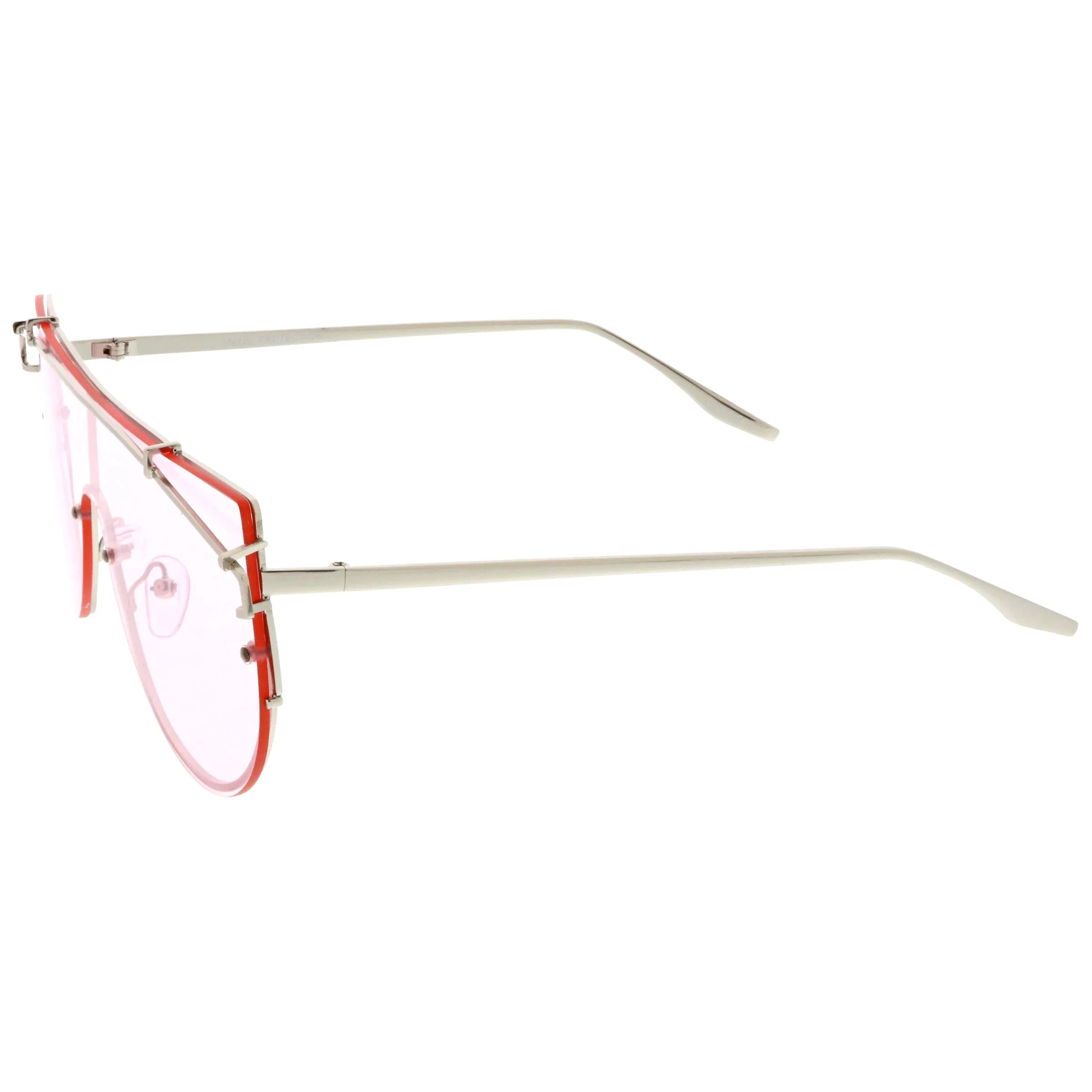 Retro Modern Flat Top Shield Sunglasses A908