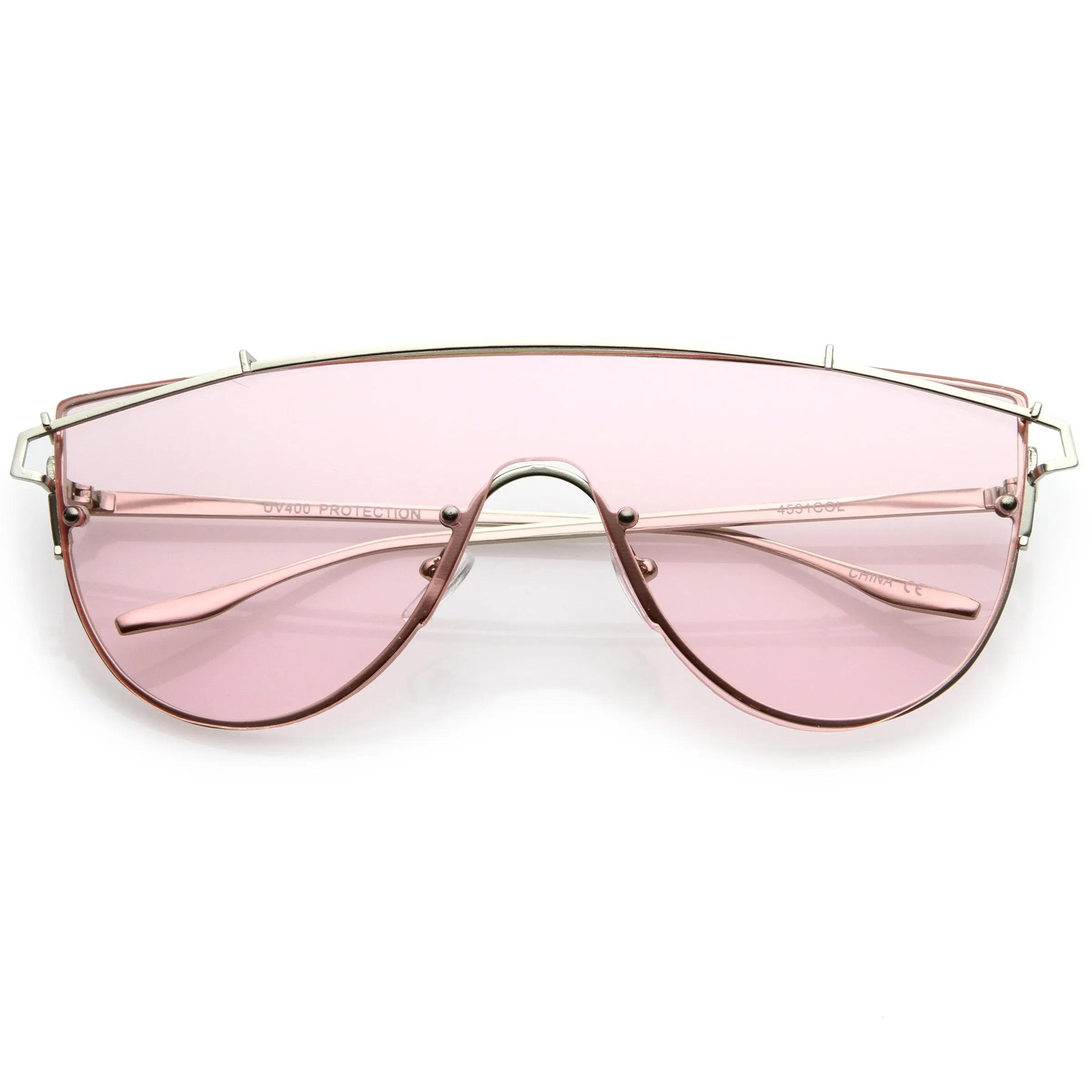 Retro Modern Flat Top Shield Sunglasses A908