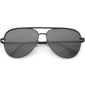 Retro Modern Oversize Flat Lens Aviator Sunglasses C791 54mm