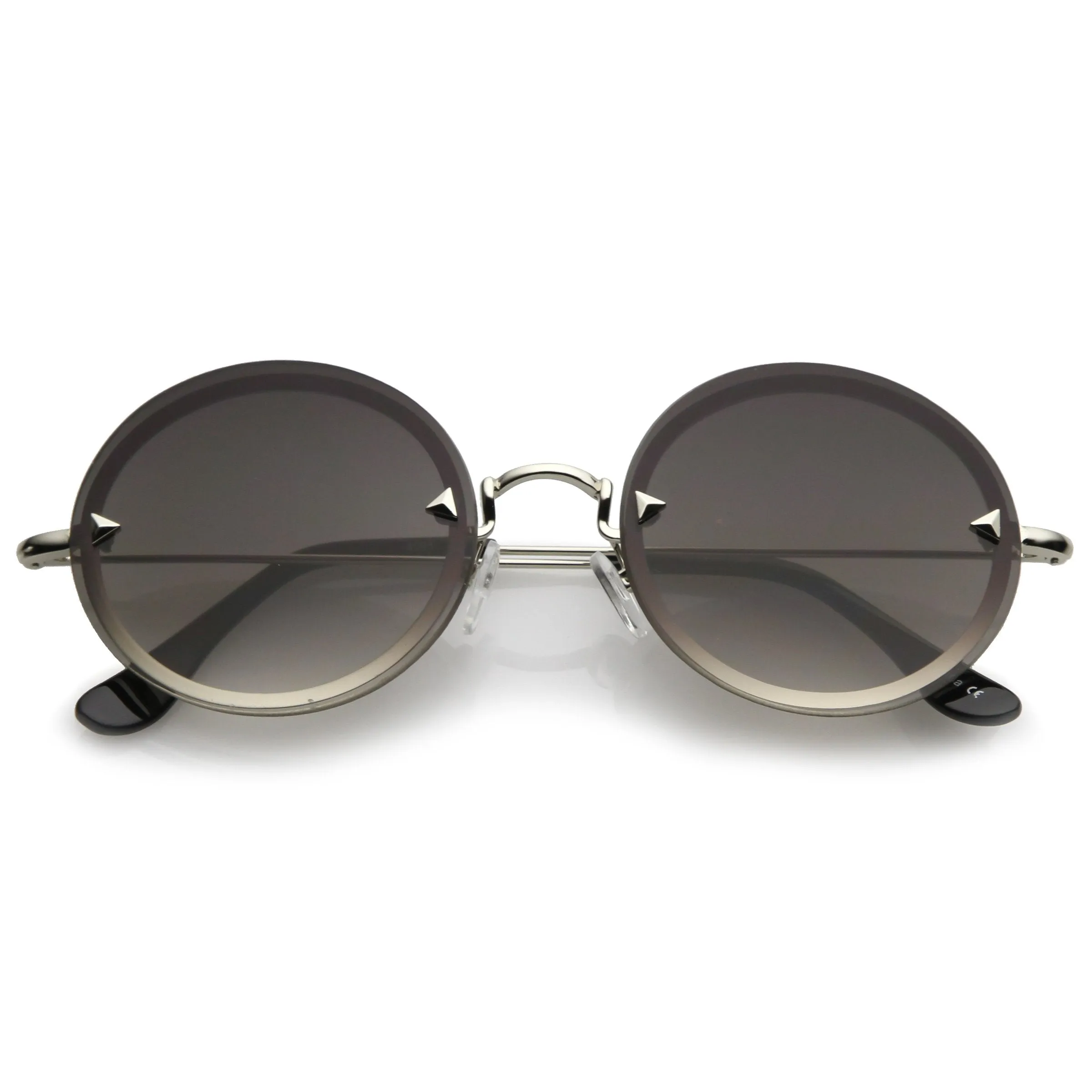 Retro Modern Round Rimless Floating Lens Sunglasses A902