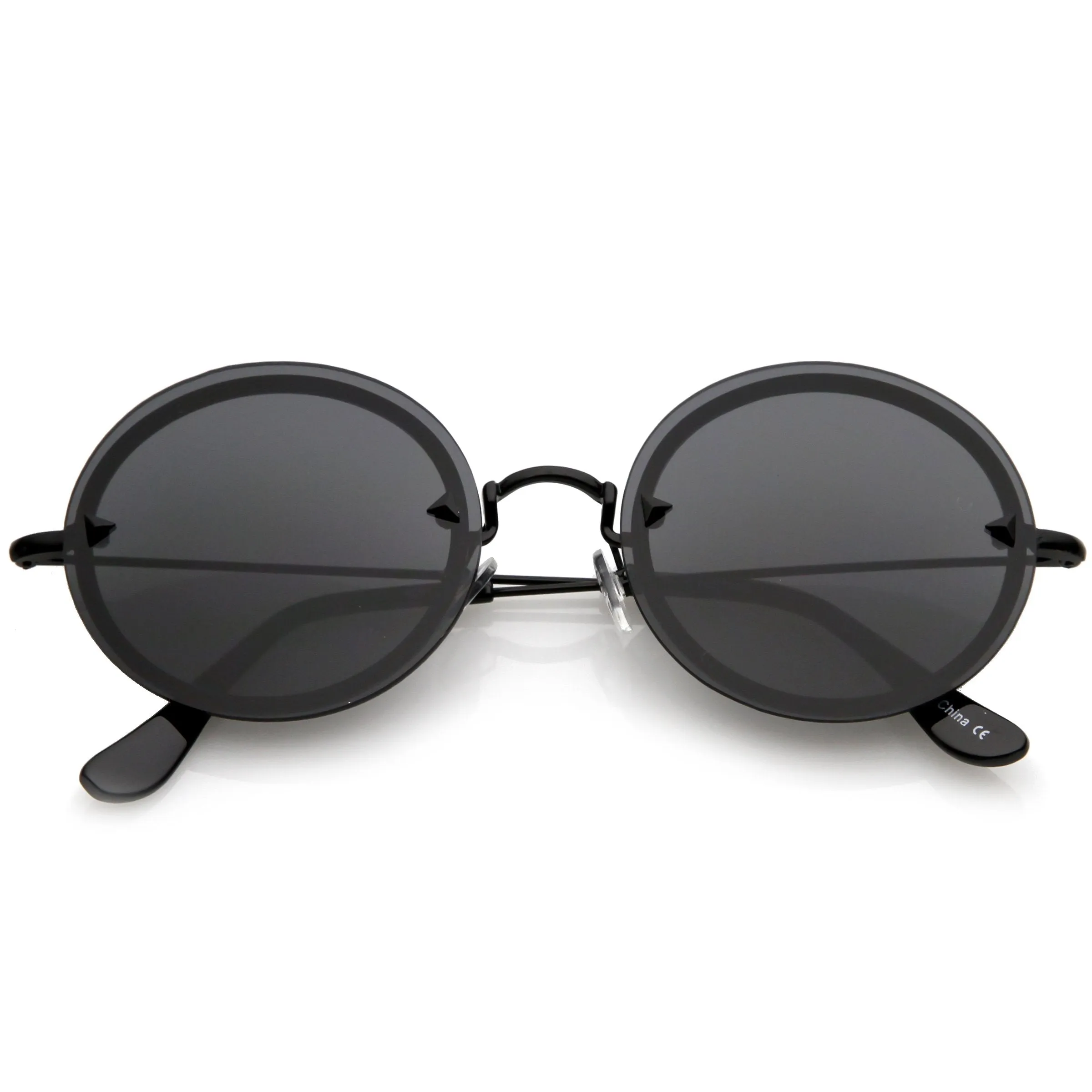 Retro Modern Round Rimless Floating Lens Sunglasses A902