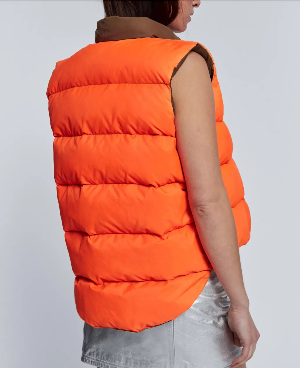 Reversible Orange Puffer Vest