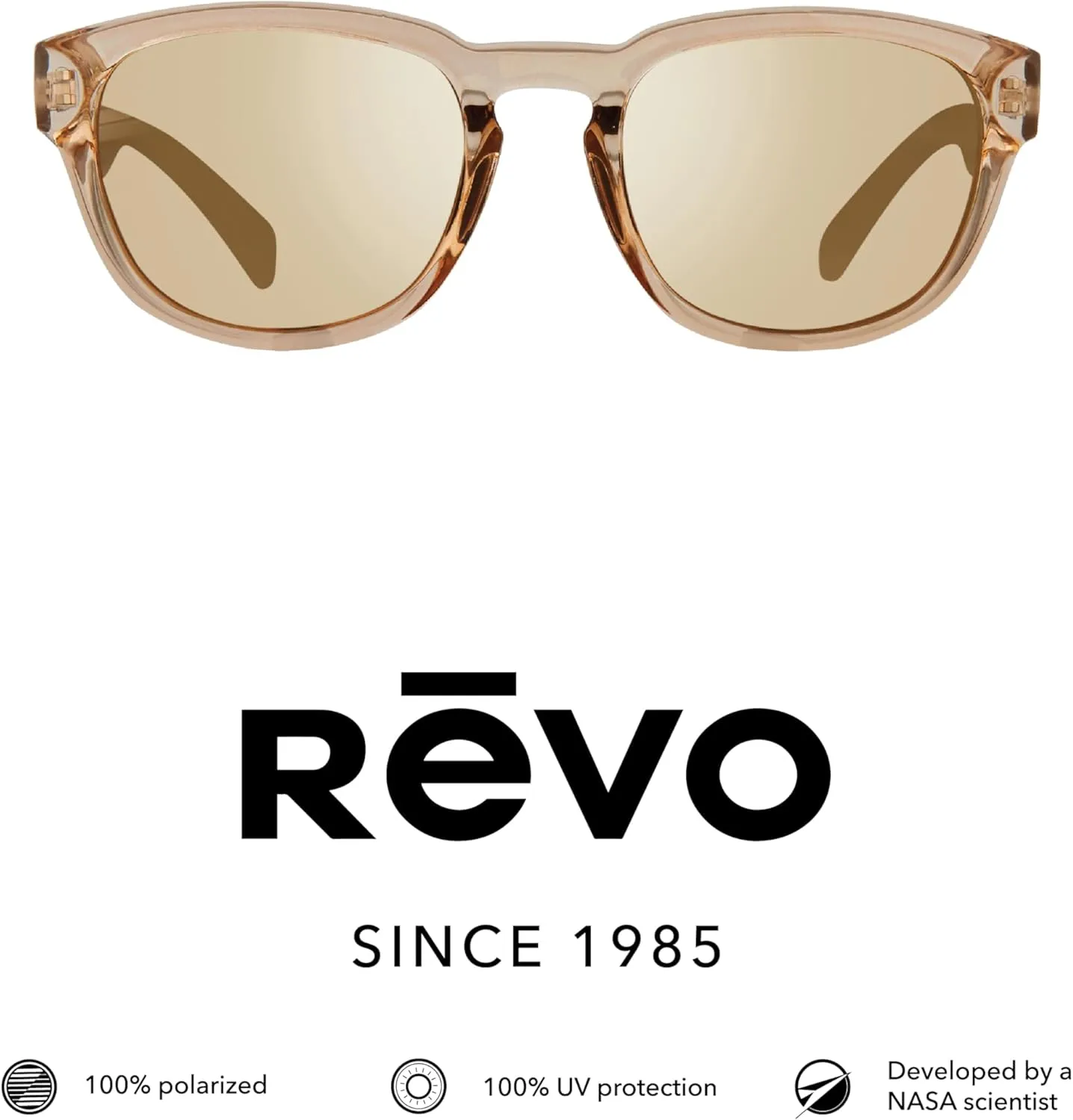 Revo Sunglasses Zinger: Polarized Lens with Rectangle Keyhole Bridge Frame