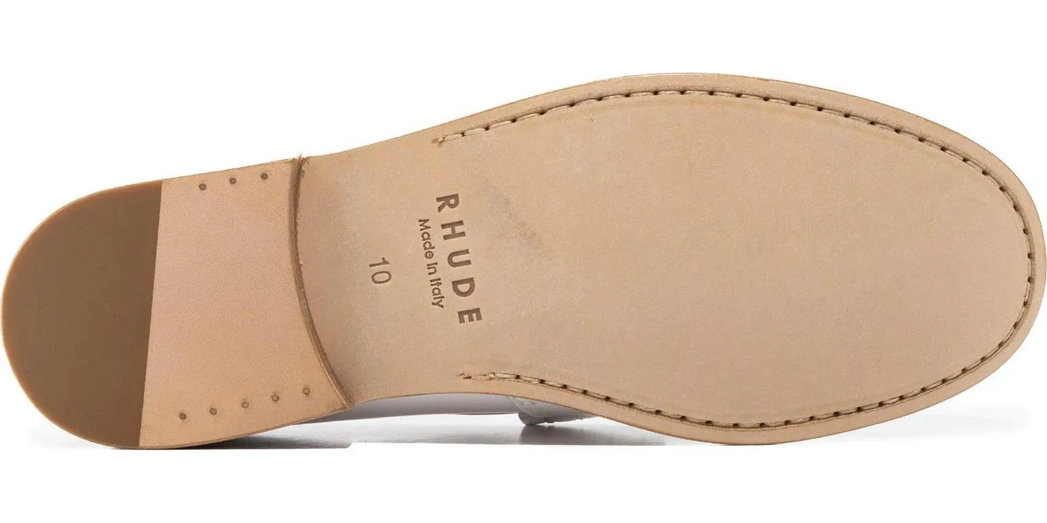 Rhude Loafer In White Beige Brown RHPF22FO010403770377 Sneaker Shoe Trainer