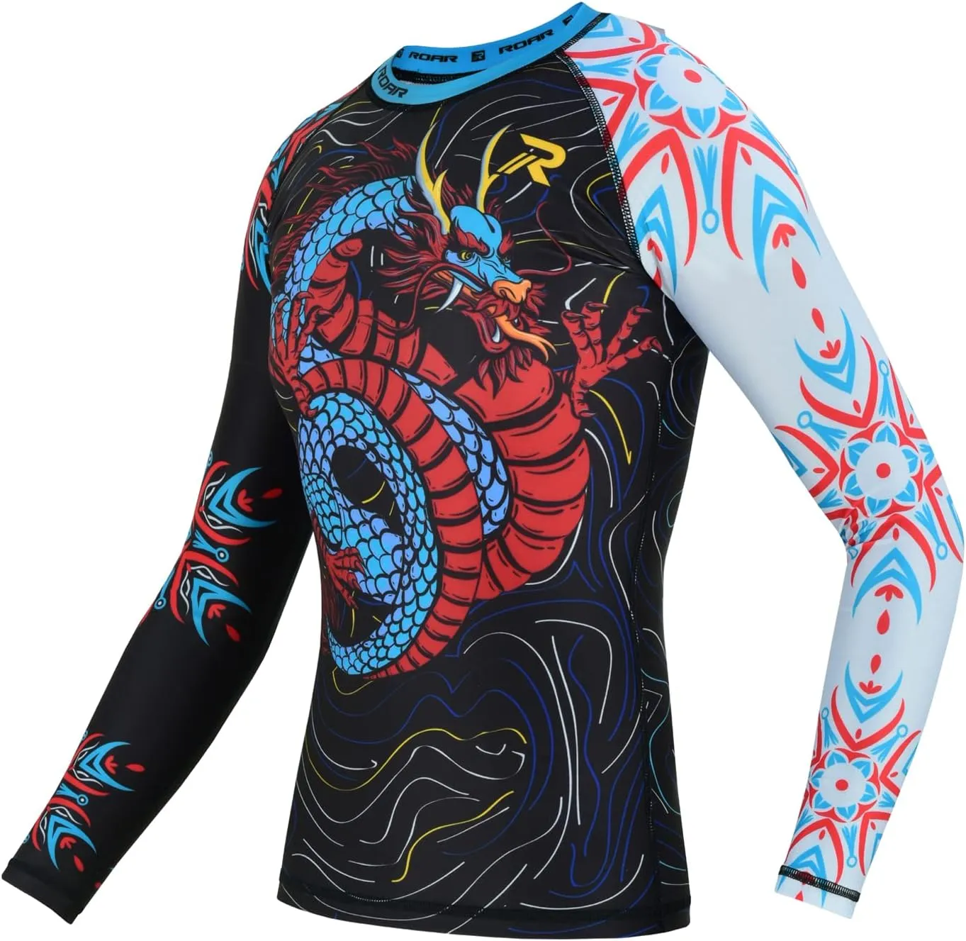 Roar BJJ Kid's MMA Rash Guard Training No-Gi and Gi Jiu Jitsu Rashguard MMA Grappling Compression Shirts Wrestling