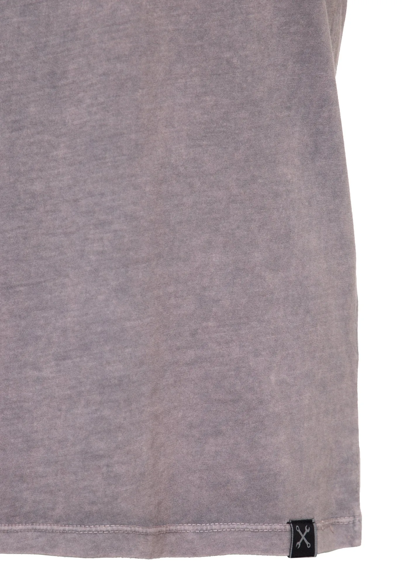 Roll-Up T-Shirt Acid Wash mit Print und V-Ausschnitt «Pegasus»