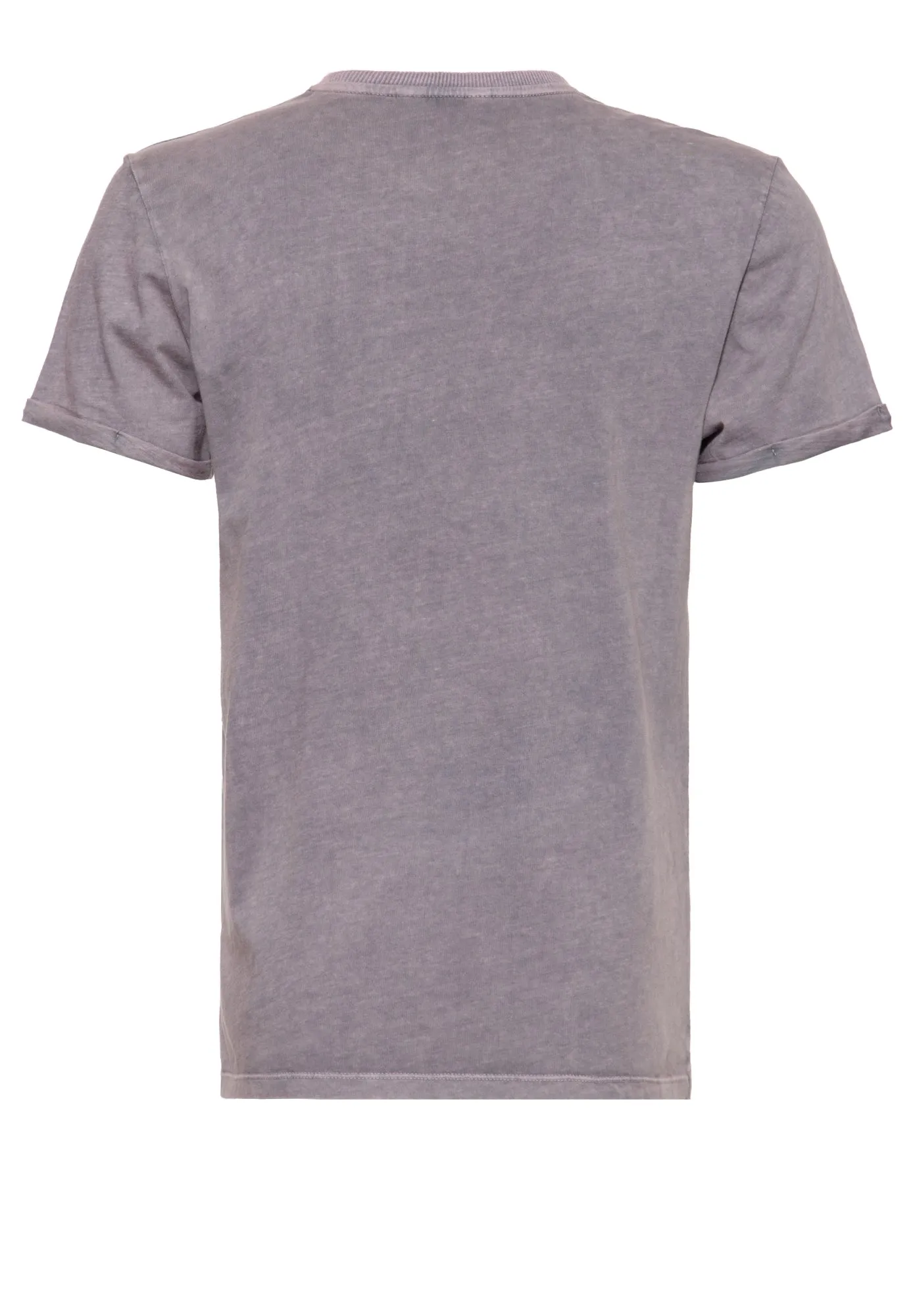 Roll-Up T-Shirt Acid Wash mit Print und V-Ausschnitt «Pegasus»