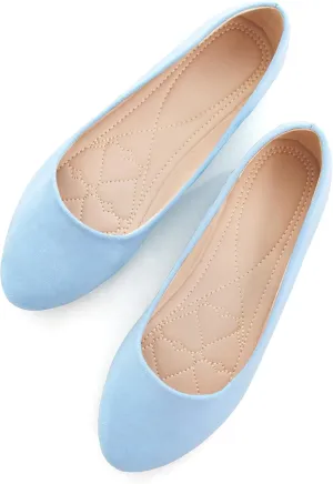 SAILING LU Pointy Toe Shoes Women Ballet Flats Comfort Solid Flat Shoes for Women Work Slip On Moccasins