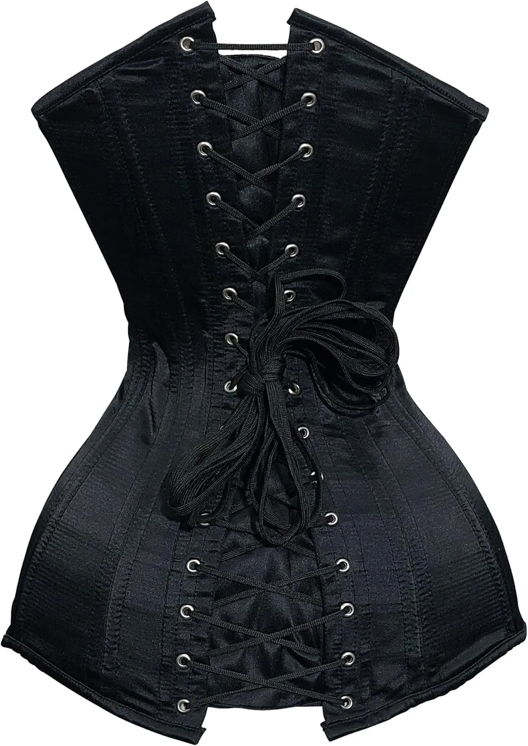 Satin Overbust Corset Top for Women – Steel Boned Cincher Lingerie, Push Up Bustier, Plus Size Shapewear