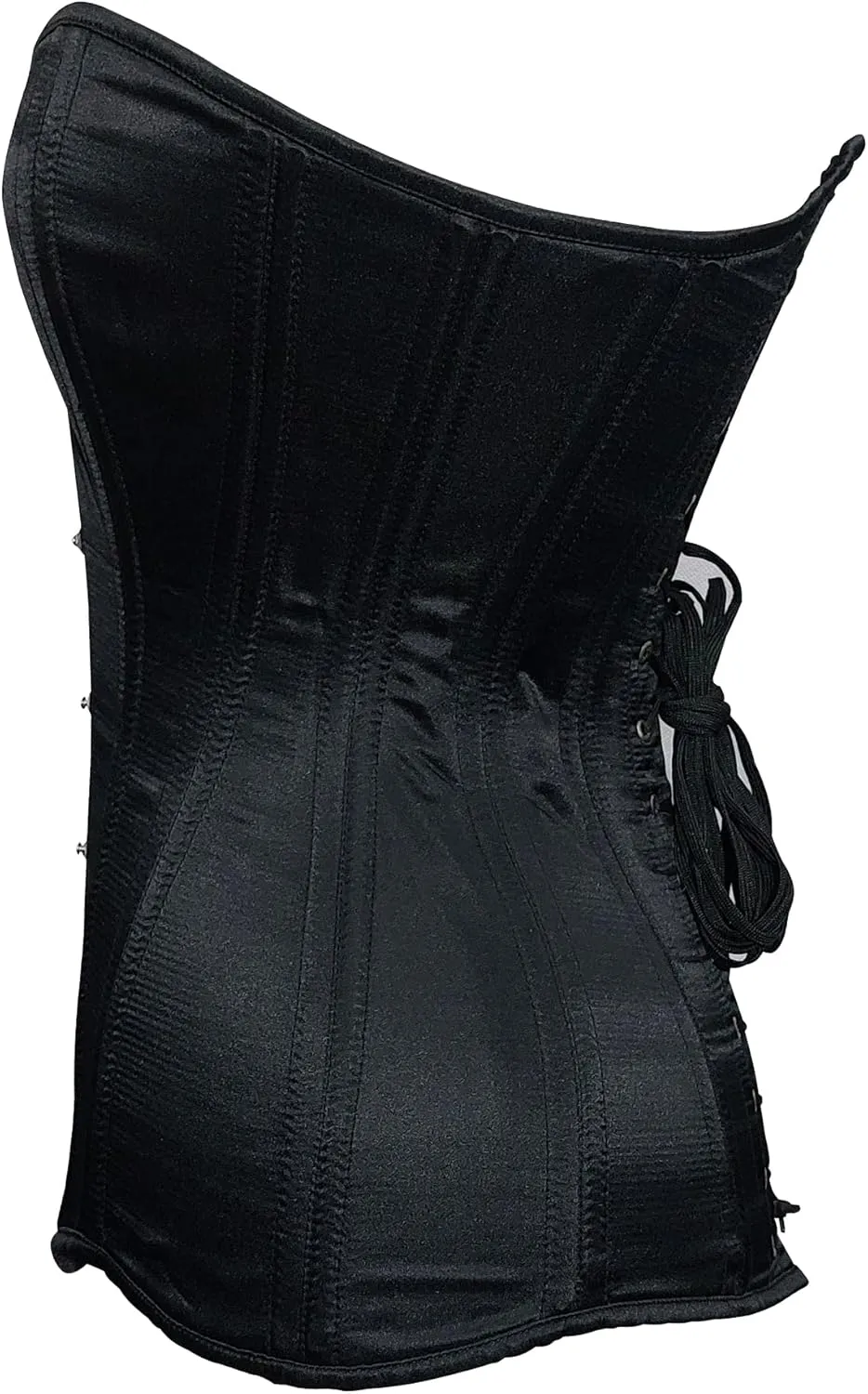 Satin Overbust Corset Top for Women – Steel Boned Cincher Lingerie, Push Up Bustier, Plus Size Shapewear