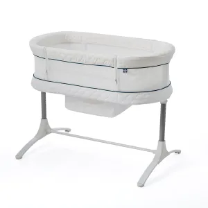 SEALY BABY Cozy Cool Breathable Bassinet & Bedside Sleeper Bed, 2 in 1 Cooling Baby Crib, Safe & Comfortable for Newborn Room Sharing, 9 Height Adjustable Settings, Storage Basket, Drop Down Panel