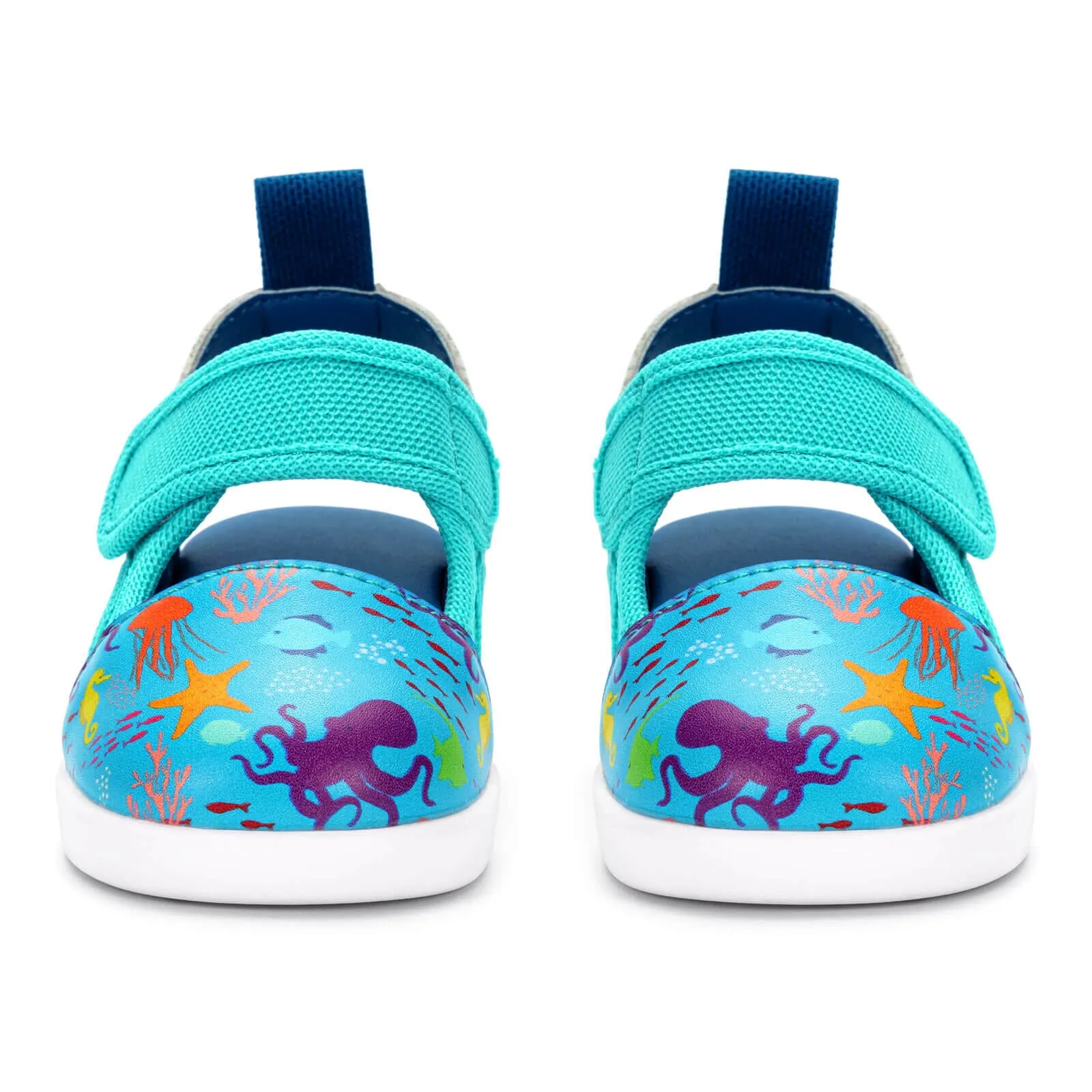 Secret Seascape Squeakerless Toddler Sandals | Blue