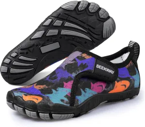 SEEKWAY Barefoot Water Shoes for Kids - Wide Toe Box and Quick-Dry Sand Shoes Toddler for Hiking Swim Beach Pool Kayak Sport Accessories, Camping Essentials Non-Slip for Boys Girls Sizes