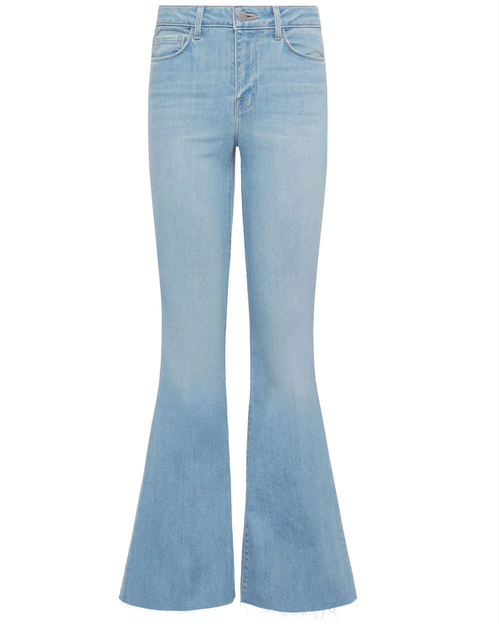 Sera High Rise Sneaker Flare in Blue Cloud