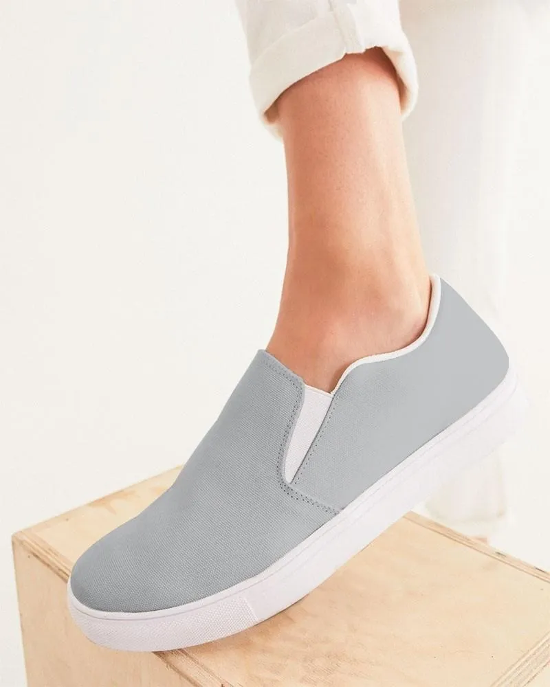 Shaded Pale Gray Slip-On Canvas Sneakers | Women's | C0M0Y0K30