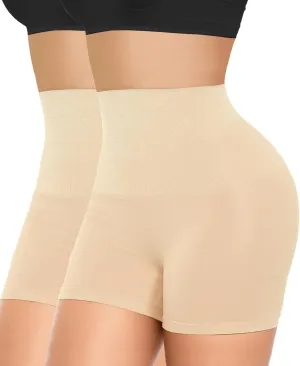Shapewear Tummy Control Slip Shorts for Under Dress, Women's Boyshorts Underwear Seamless Anti Chafing