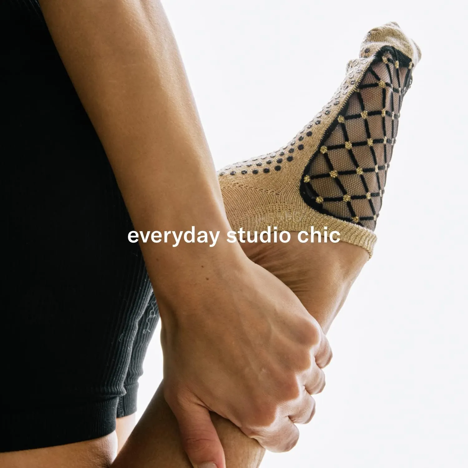 SHASHI Sparkle Open Toe Socks – Non Slip Socks for Pilates, Barre, Yoga & More – Workout Footwear for Women