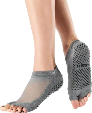 SHASHI Sparkle Open Toe Socks – Non Slip Socks for Pilates, Barre, Yoga & More – Workout Footwear for Women
