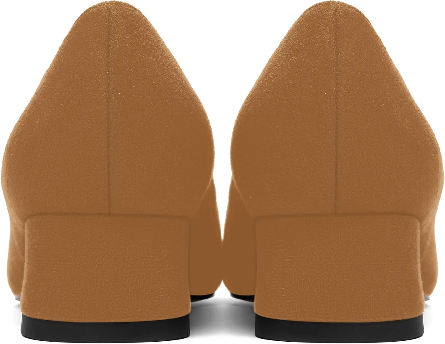 SHOWFOREST Womens Dress Solid Business Suede Round Toe Slip On Chunky Low Heel Pumps Shoes 1.5 Inch