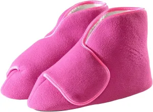 Silvert's Adaptive Clothing & Footwear Men’s & Women’s Extra Wide Soft Fleece Diabetic Bootie Slippers for Seniors