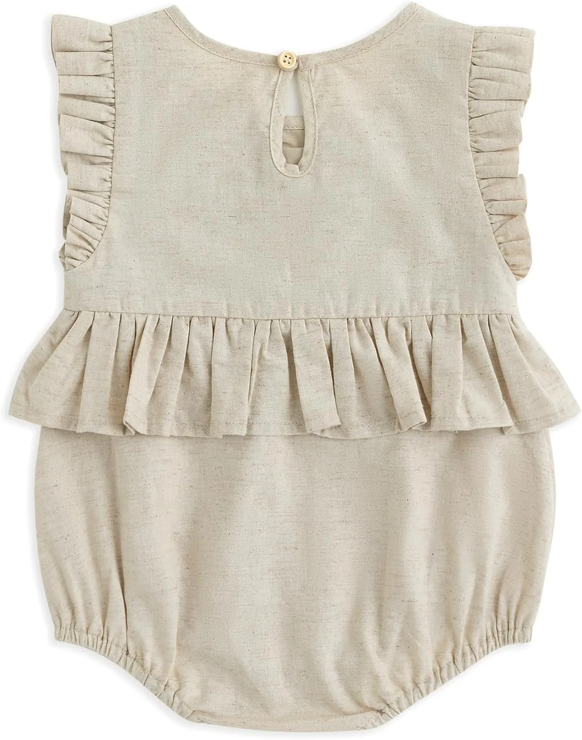 Simplee kids Newborn Infant Rompers Baby Girls Summer Ruffle Sleeveless Embroidery Bodysuit Outfits
