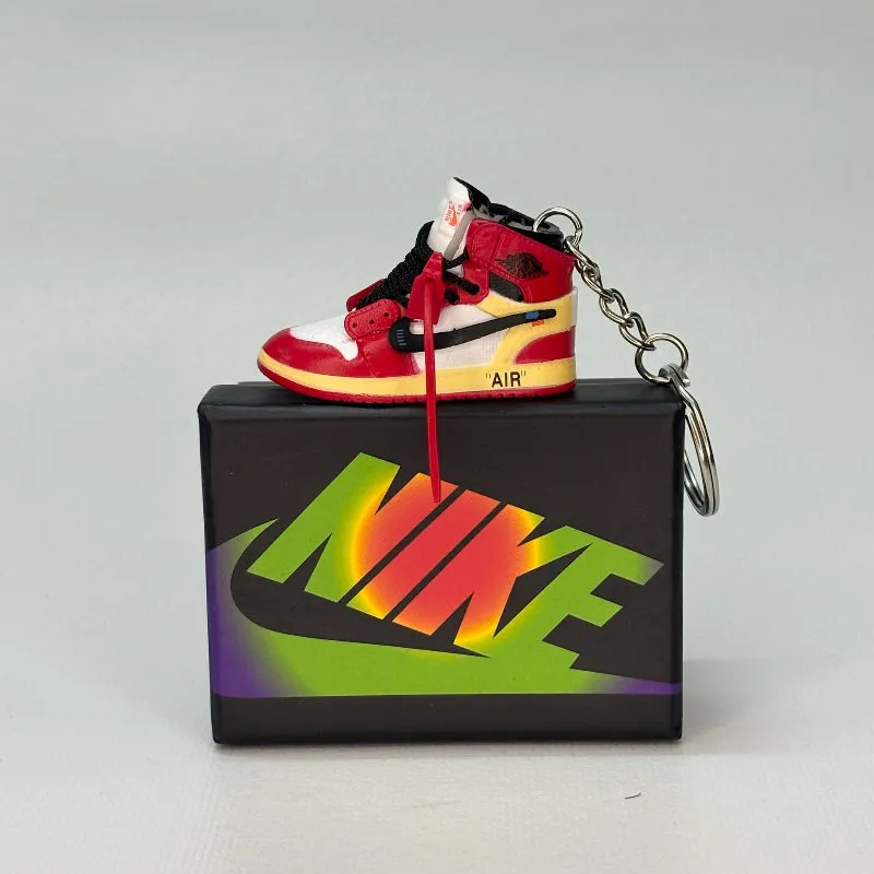 Single Sneaker Keychain - AJ1 Chicago Off-White High (No Box)