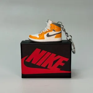 Single Sneaker Keychain - AJ1 Yellow Grey High With Box