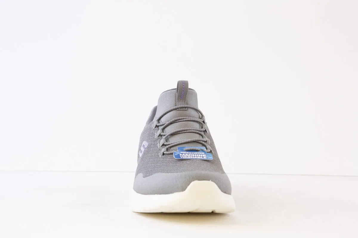 SKECHERS - 149657 DYNAMIGHT 2.0 REAL SMOOTH BUNGEE SLIP-ON TRAINER - GREY