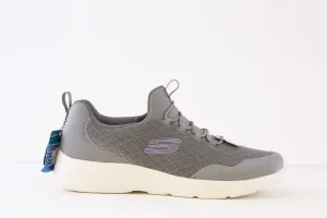 SKECHERS - 149657 DYNAMIGHT 2.0 REAL SMOOTH BUNGEE SLIP-ON TRAINER - GREY
