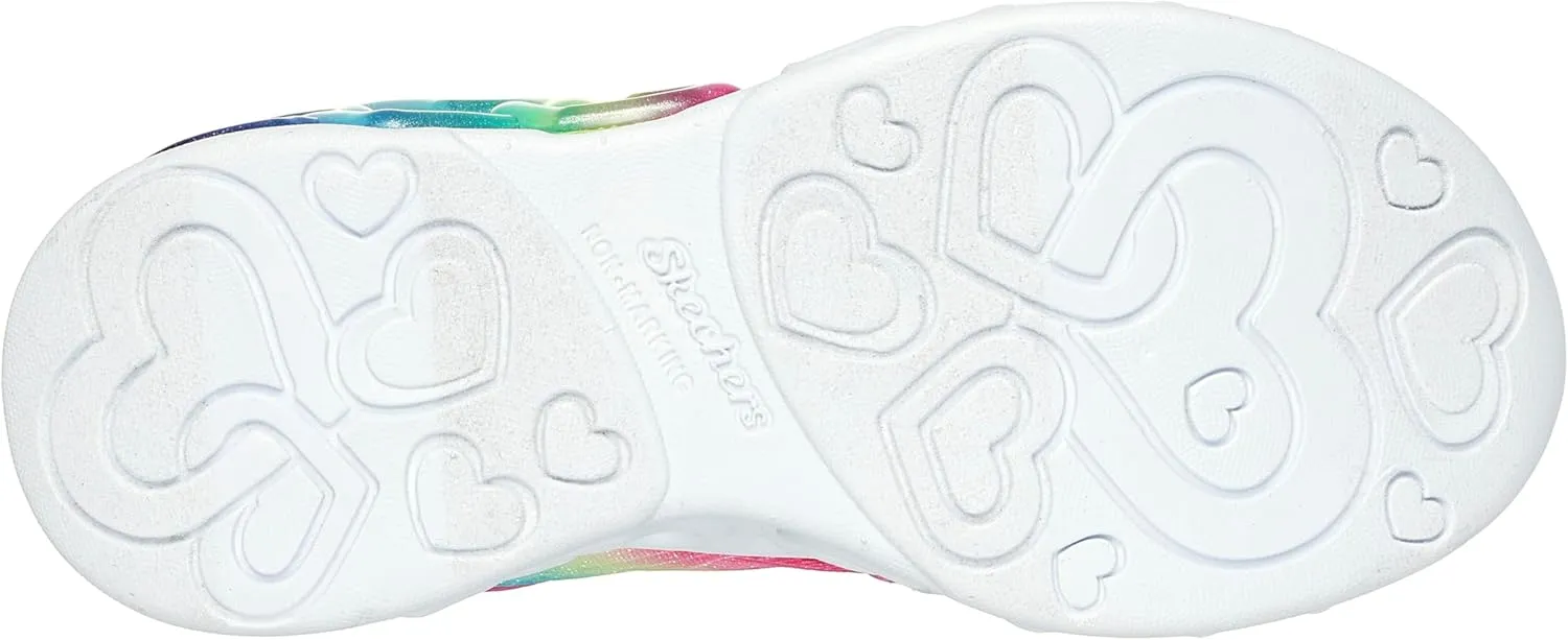 Skechers Girls' Infinite Heart Lights eternal Shimmer