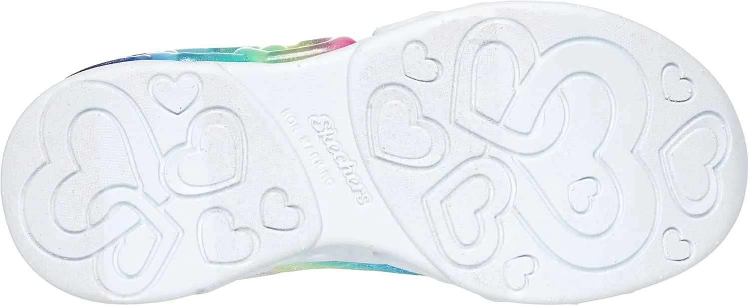 Skechers Girls' Infinite Heart Lights eternal Shimmer