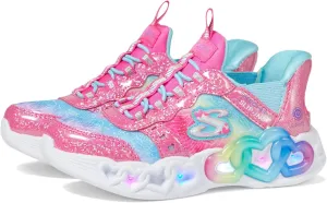 Skechers Girls' Infinite Heart Lights eternal Shimmer