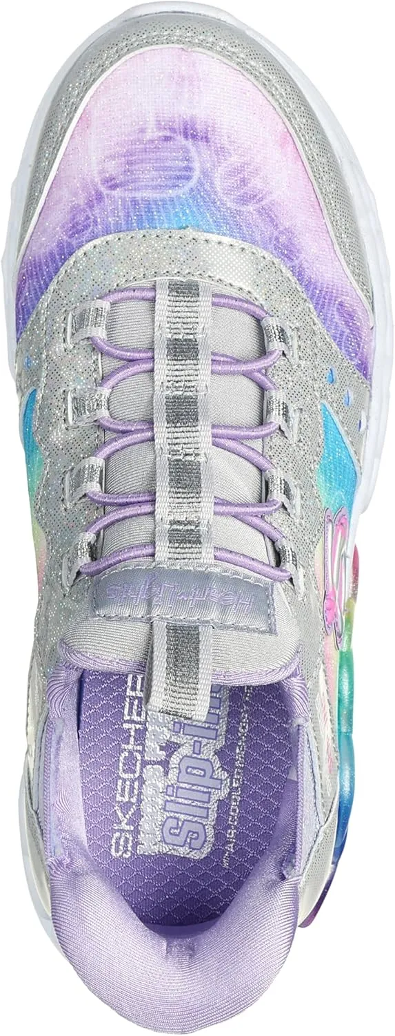Skechers Girls' Infinite Heart Lights eternal Shimmer