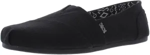 Skechers Women's Bobs Plush-Best Wishes Slip-On Flat, Black/Black, 7 W US