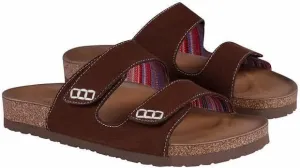 Skechers Women's Luxe Two Strap Sandal Comfort Footbed, Brown, 11