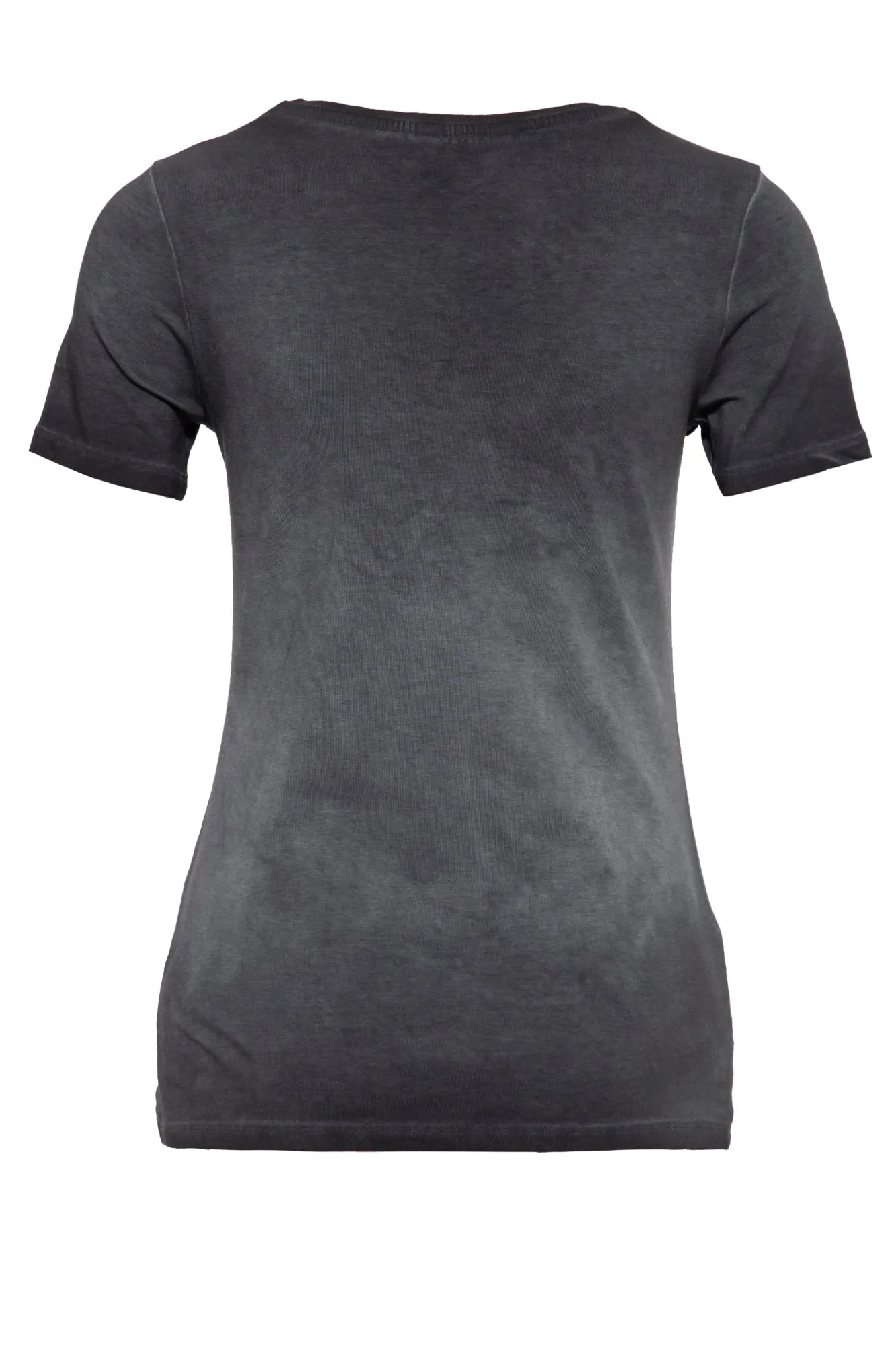 Slim Fit T-Shirt mit Retro-Print und Oilwash-Effekt «Velden Village 2020»