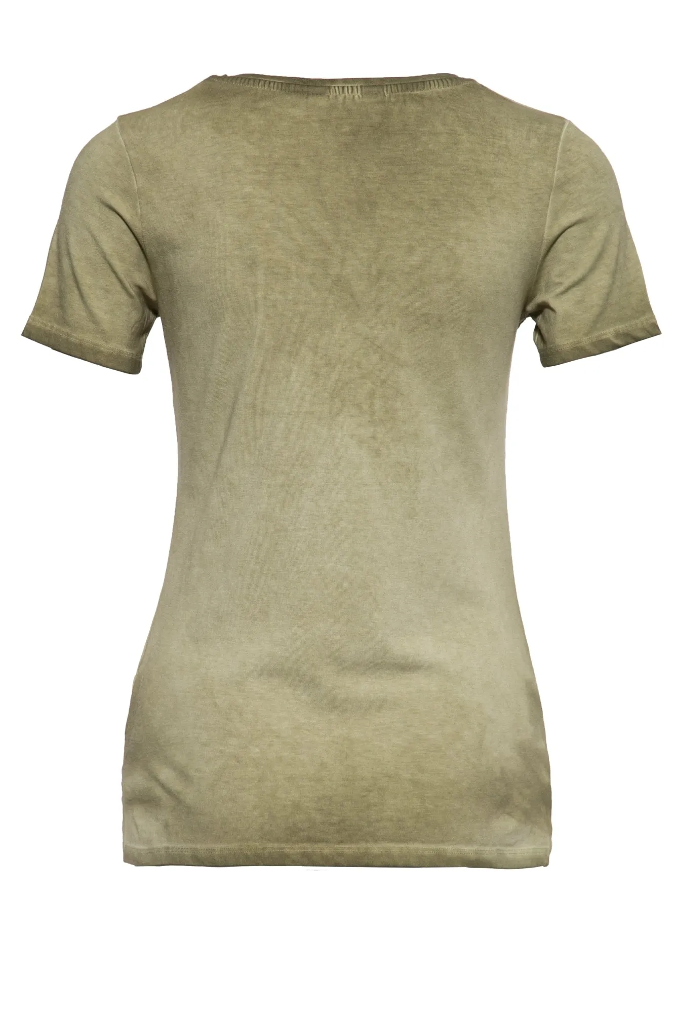 Slim Fit T-Shirt mit Retro-Print und Oilwash-Effekt «Velden Village 2020»