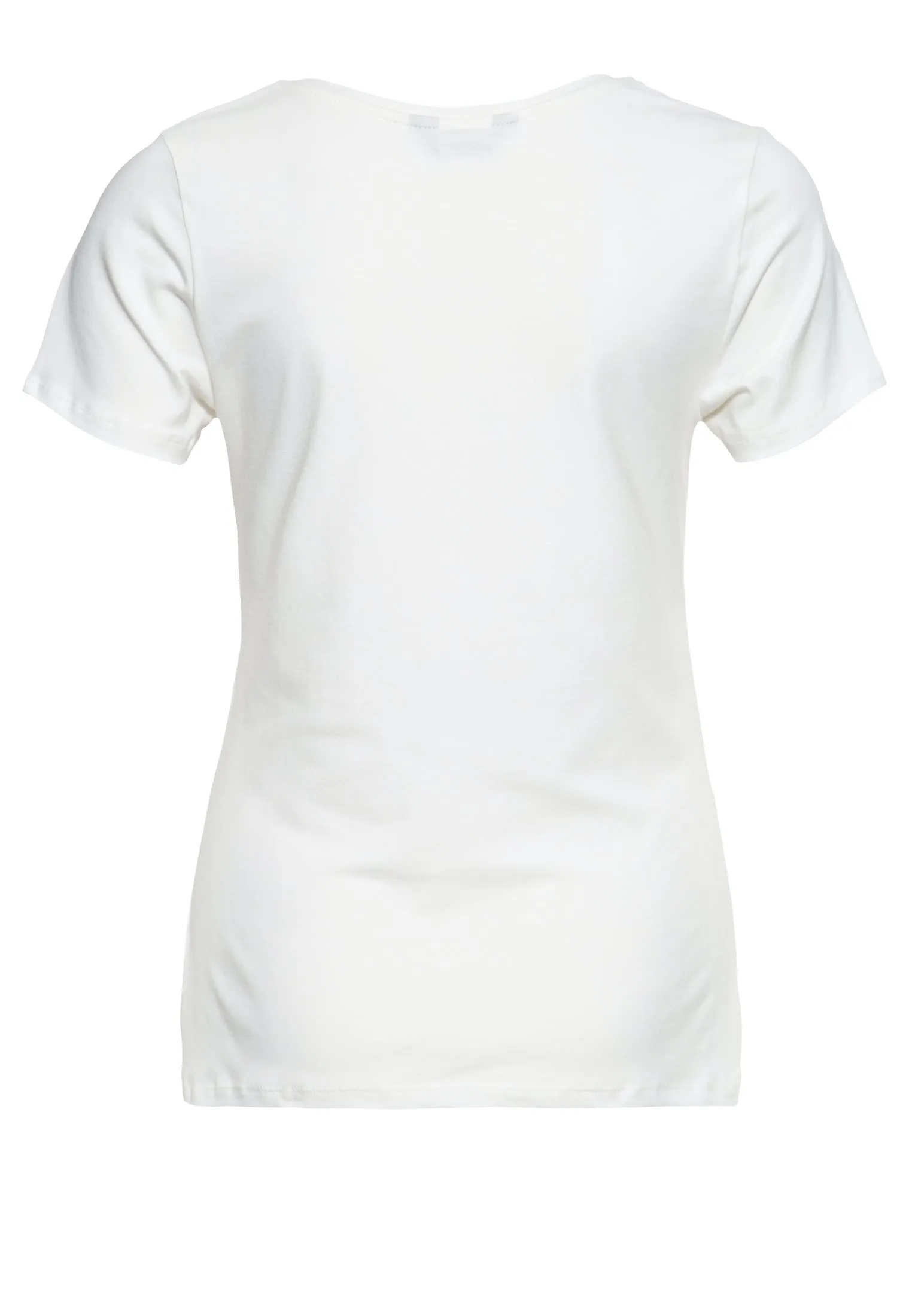 Slim Fit T-Shirt mit rundem Ausschnitt und Print «Bee a Queen»