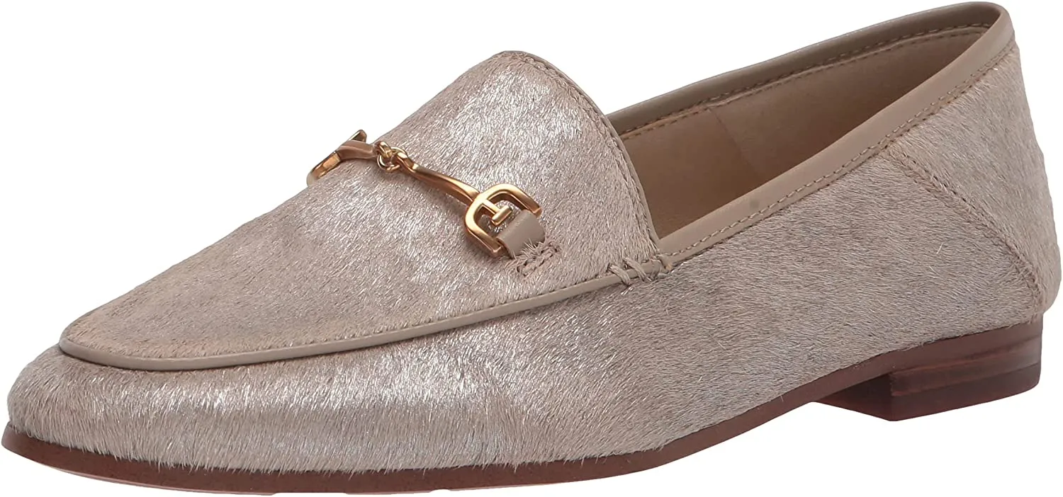 Slip Markdown Edelman Comprehensive range Loafers Mink Heel Loraine On Stacked Sam Fashion Toe Almond