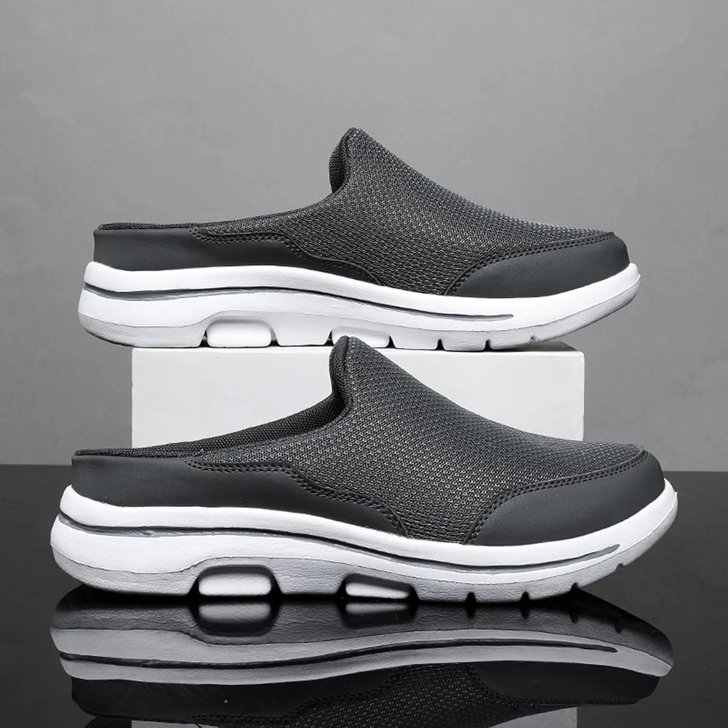 Slip On Mules & Clogs for Womens Mens Light Open Back Shoes Comfort Walking Shoes Breathable Slippers Closed Toe Slides