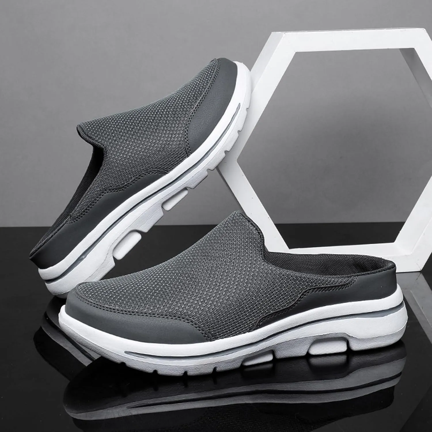 Slip On Mules & Clogs for Womens Mens Light Open Back Shoes Comfort Walking Shoes Breathable Slippers Closed Toe Slides