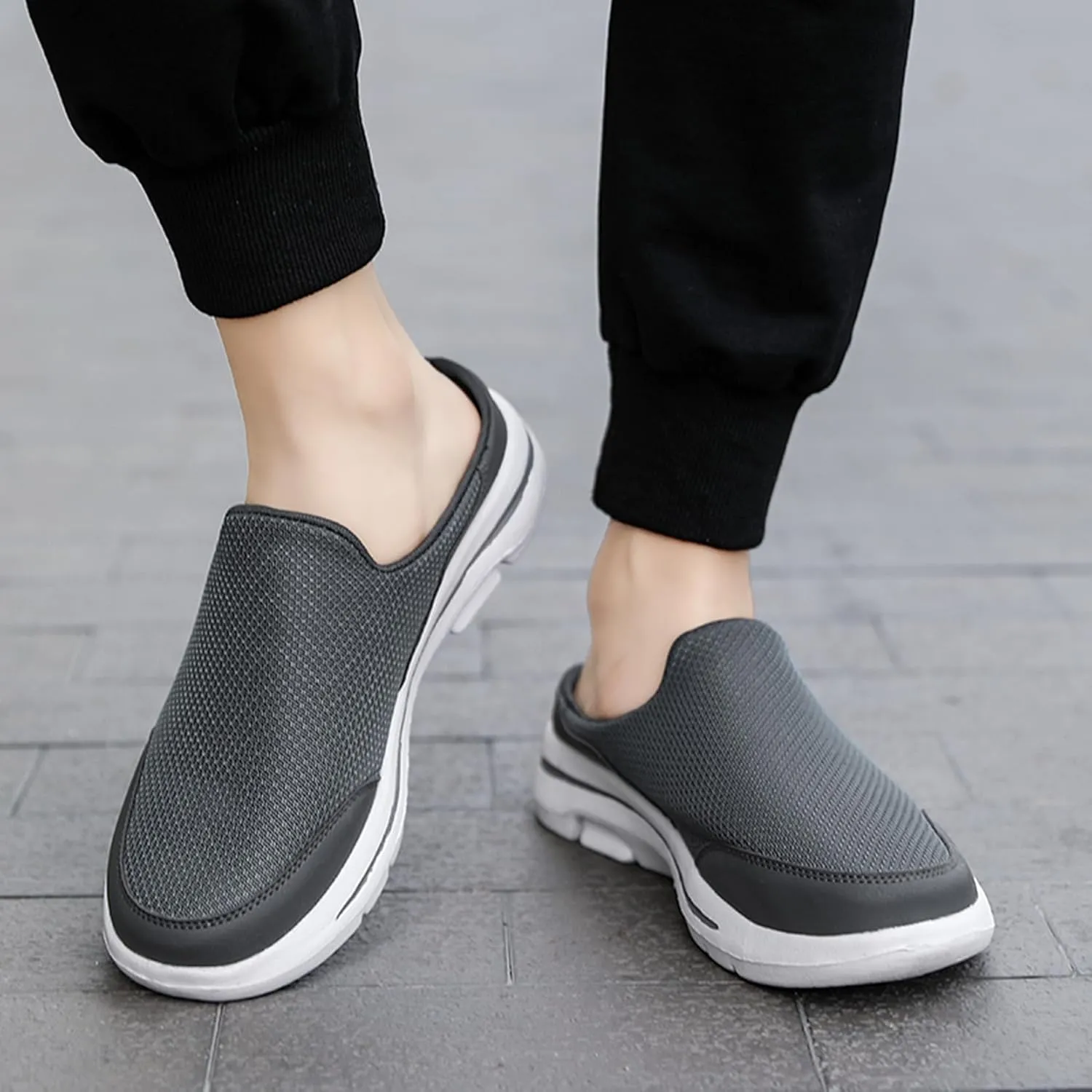 Slip On Mules & Clogs for Womens Mens Light Open Back Shoes Comfort Walking Shoes Breathable Slippers Closed Toe Slides